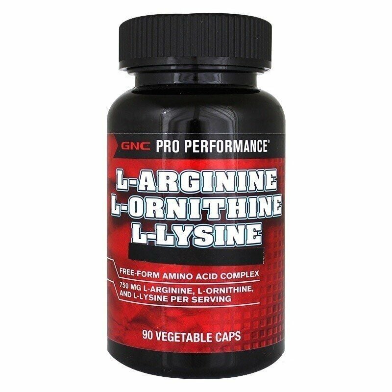 GNC L-Arginine L-Ornithine L-Lysine 90 Kapsül