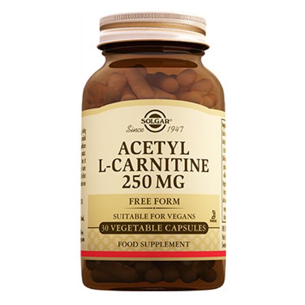 Solgar Acetyl L-Carnitine 250 mg 30 Kapsül