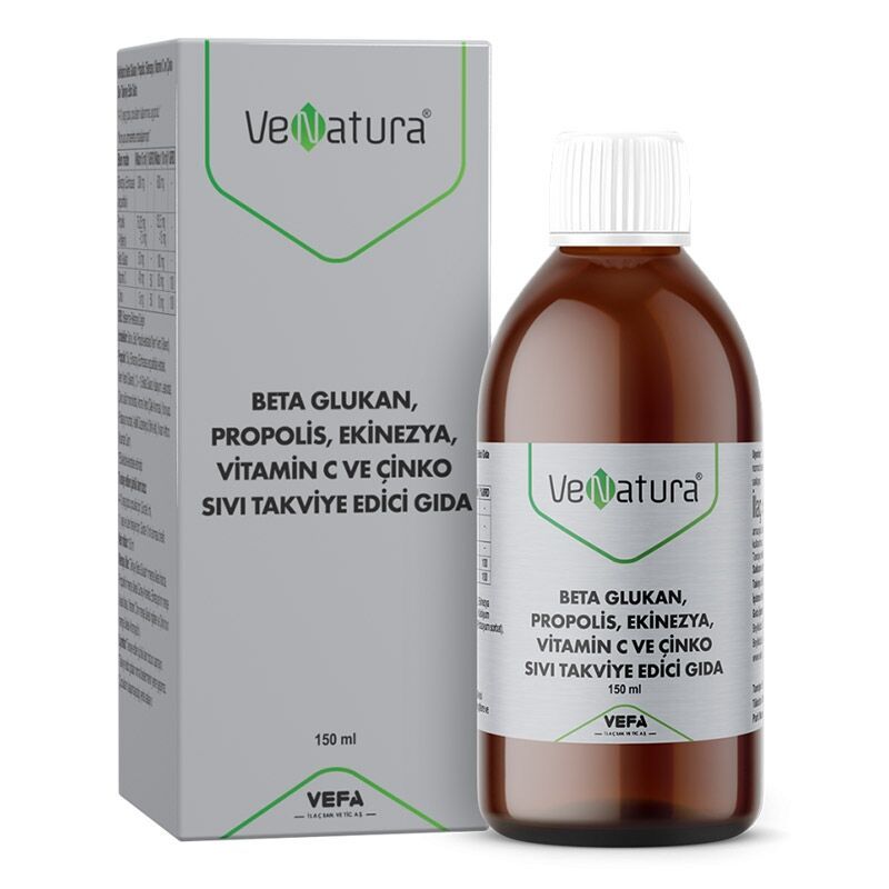 VeNatura Beta Glukan,Propolis,Vitamin C ve Çinko Sıvı Takviye Edici Gıda 150 ml