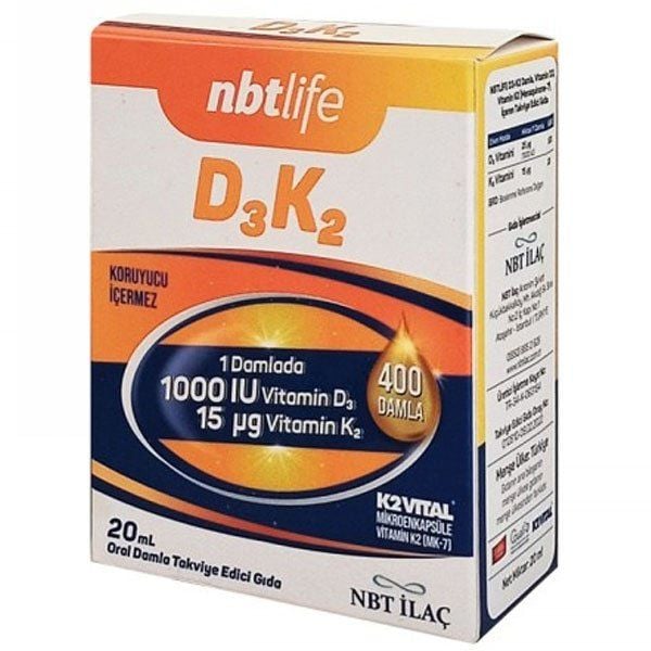 Nbtlife D3K2 Vitamin 20 ml Damla