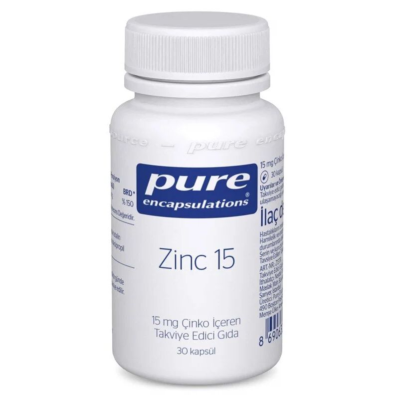 Pure Zinc 15 mg 30 Kapsül