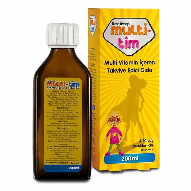 Nurse Harveys Multi-Tim Multi Vitamin İçeren Takviye Edici Gıda 200ml