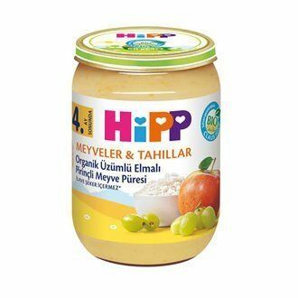 Hipp Organik Üzümlü Elmalı Pirinçli Meyve Püresi 190gr