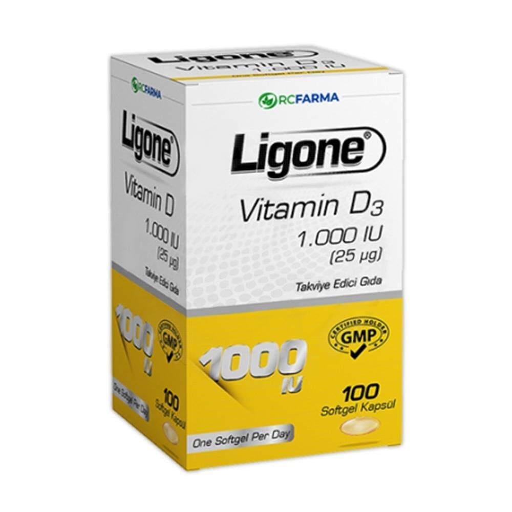 Ligone Vitamin D3 1000 IU 100 Kapsül