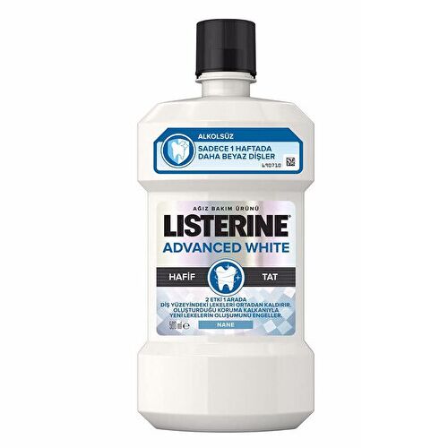 Listerine Ağız Bakım Suyu Advanced White Hafif Tat 500 ml