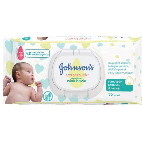Johnson's Baby Cotton Touch 72 Yaprak Islak Mendil