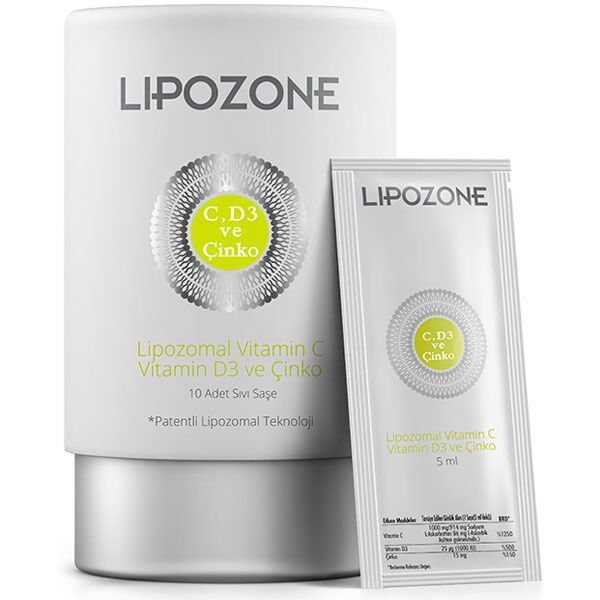 Lipozone Vitamin C Vitamin D3 Çinko 5 ml x 10 Saşe