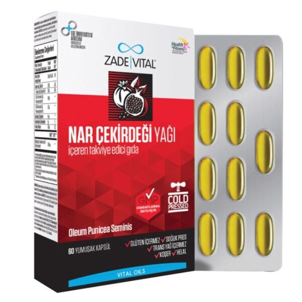 Zade Vital Nar Çekirdeği Yağı 400mg 60 Kapsül