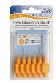 Tepe Interdantal Brush Diş Arası Fırçası 0.45 mm Turuncu Blister 6 lı
