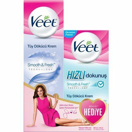 Veet Nemlendiricili Hassas Ciltler İçin 100 ml+45 ml Tüy Dökücü Krem