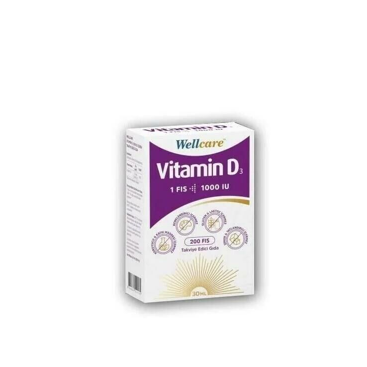 Wellcare Vitamin D3 1000 IU 30 ml