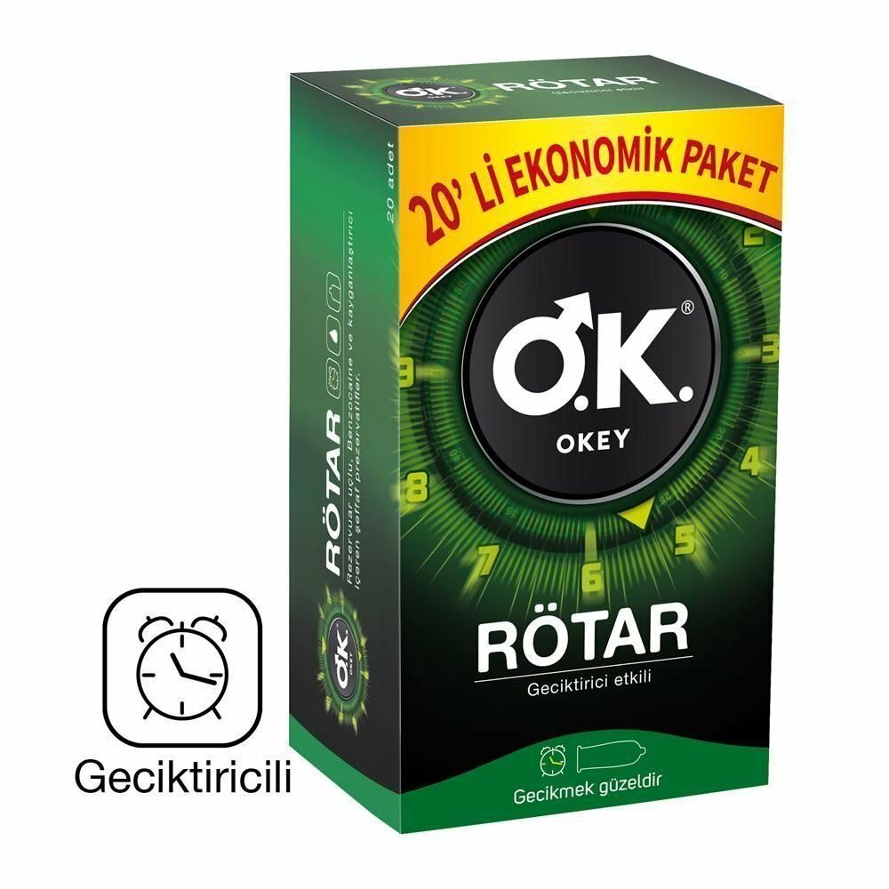 Okey Rötar Prezervatif 20 li Paket Ekonomik