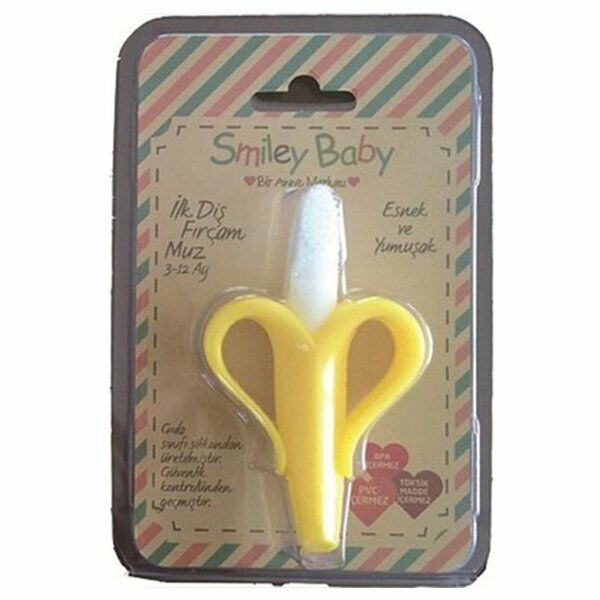 Smiley Baby Muz Diş Fırçası Sarı 3-12 ay