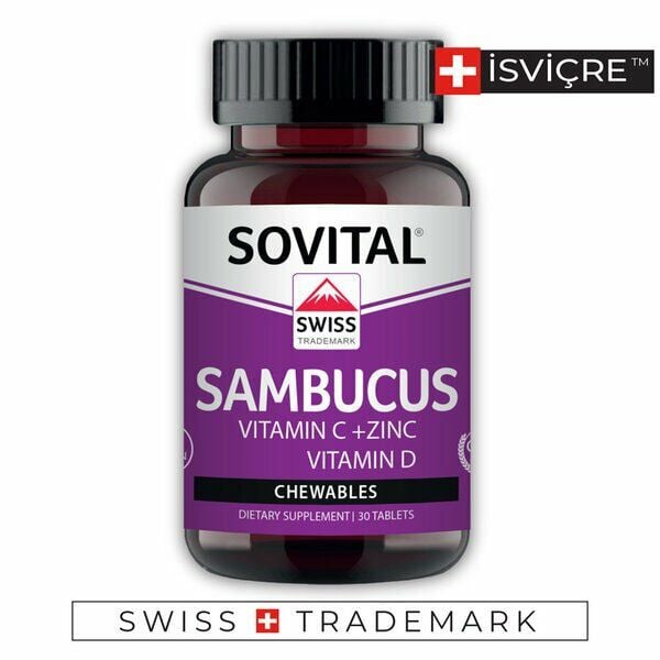 Sovital Sambucus Vitamın C Zinc Vitamin D 30 Tablets