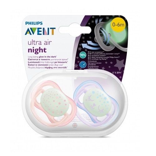 Philips Avent Gece Emzik SCF376/12 0-6 m Ultra Air Karanlıkta Parlar - Kız