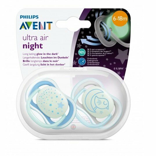 Philips Avent Gece Emzik SCF376/21 6-18 m Ultra Air Karanlıkta Parlar - Erkek