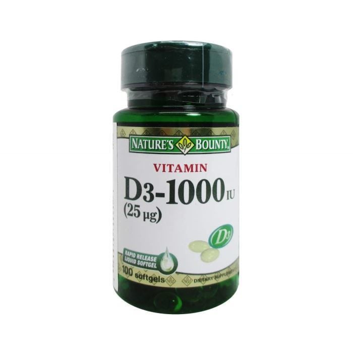 Nature's Bounty Vitamin D3 1000 IU 100 Softjel