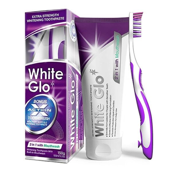 White Glo 2in1 Ağız Çalkalama Suyu ve Diş Macunu Bir Arada