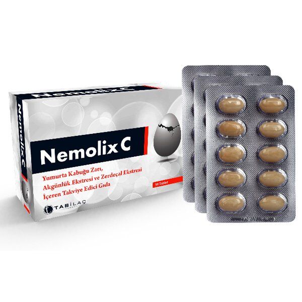 Nemolix C Yumurta Kabugu Zarı 30 Tablet