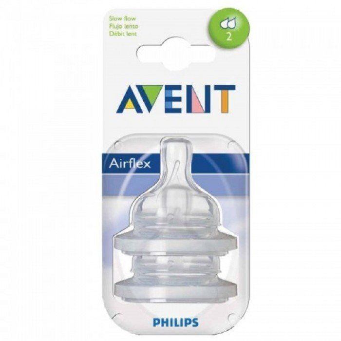 Avent Biberon Emziği No:2 2li / Yavaş Akış Silikon 1m+ Scf632/27