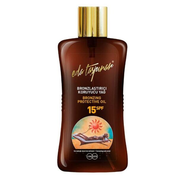 Eda Taşpınar Bronze Spf 15 200 ml Bronzlaştırıcı Koruyucu Güneş Yağı