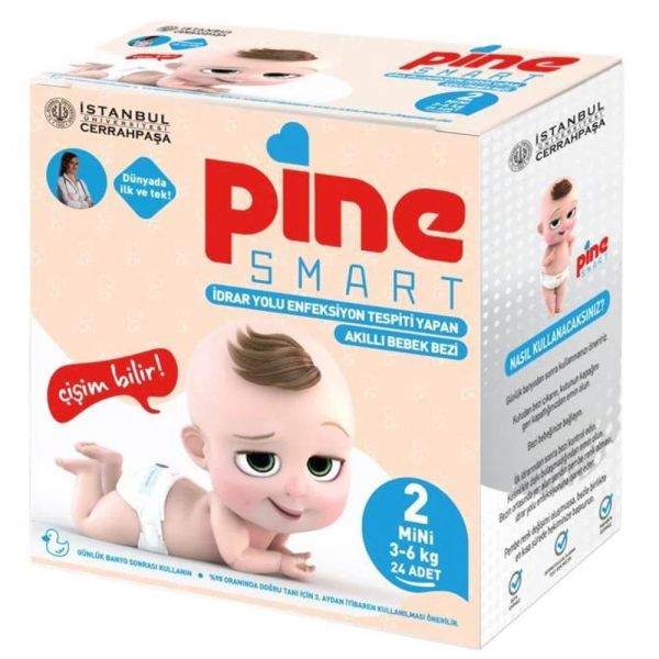 Pine Smart Akıllı Bebek Bezi No:2 Mini 3-6Kg 24 Adet