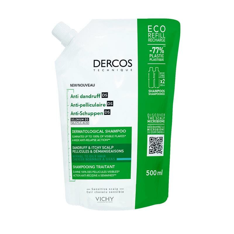 Vichy Dercos Yedek  Anti Dandruff Kepek Karşıtı Şampuan 500 ml - Normal ve Yağlı Saçlar