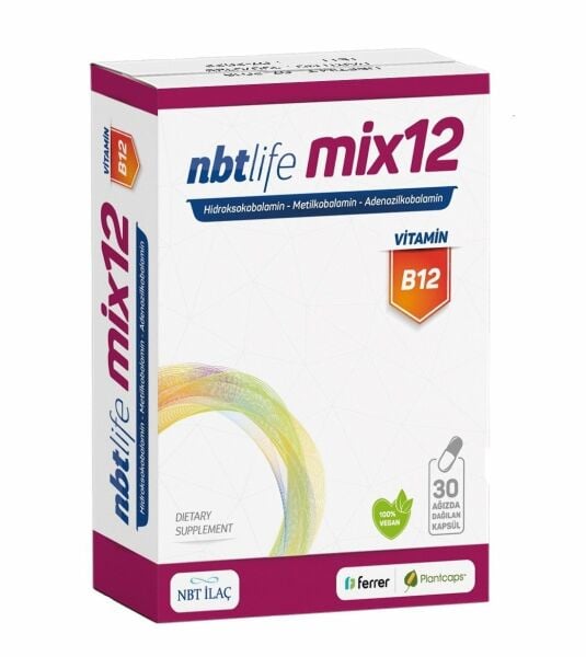 NBT Life Mix12 B12 Ağızda Dağılan 30 Kapsül