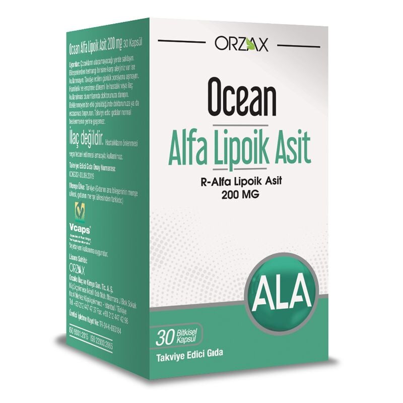 Ocean Alfa Lipoik Asit 200mg 30 Kapsül