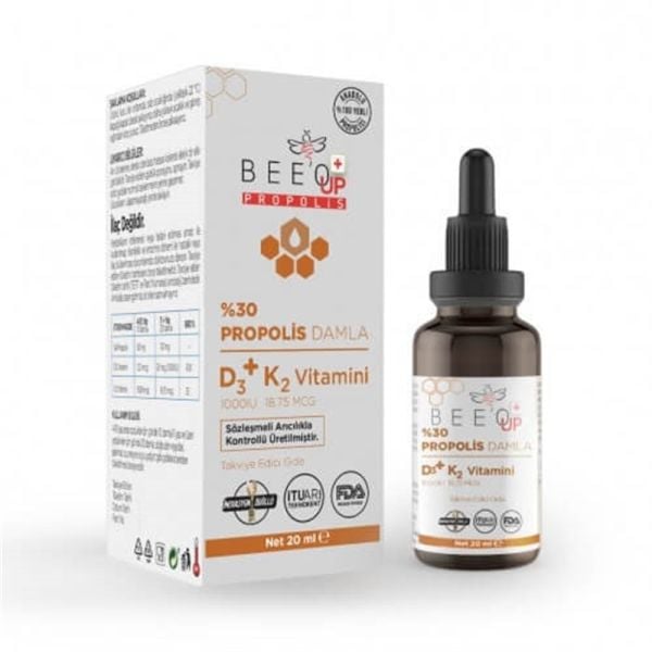 Bee'o Up Propolis %30 Damla D3 K2 Vitamini 20 ml