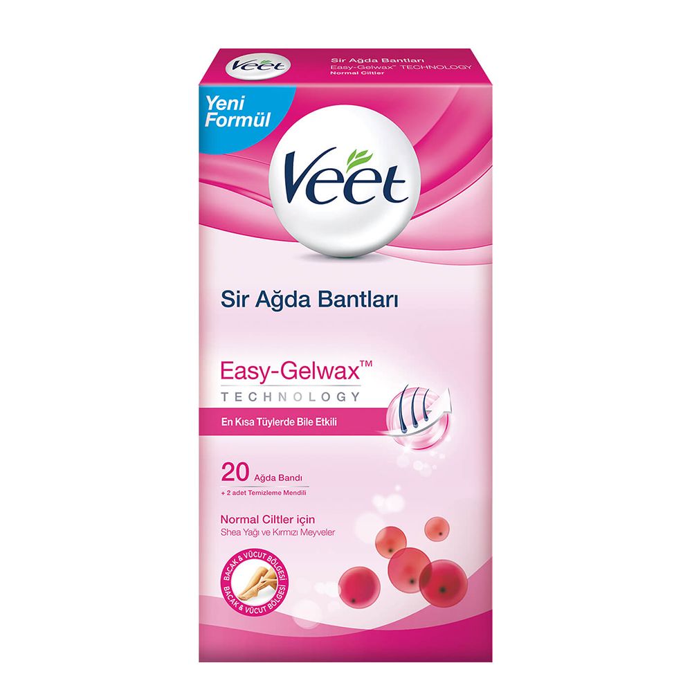 Veet Soğuk Ağda Bandı Normal Ciltler 20 li Pembe