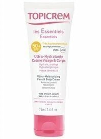 Topicrem Ultra Moisturizing Face and Body Cream Spf 50 75 ml