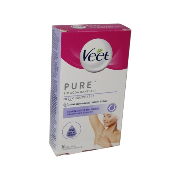 Veet Pure Sir Ağda Bandı Bikini & Koltuk 16 lı Yeni