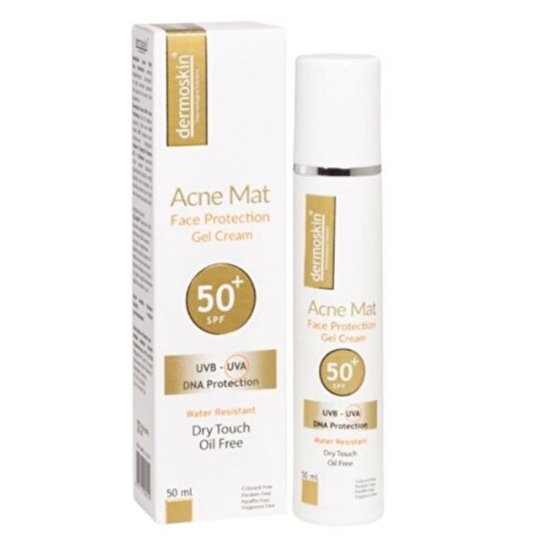Dermoskin Acne Mat Sun Face Protection Gel Cream Spf50+ 50ml