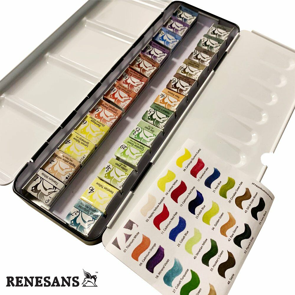 RENESANS Sulu Boya Travel Box 24 Renk 1/2