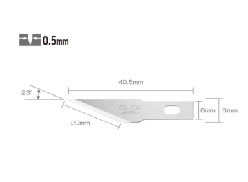 Olfa Maket Bıçağı (8mm / AK-4 için) 5 Adet Yedek Uç / KB4-S/5