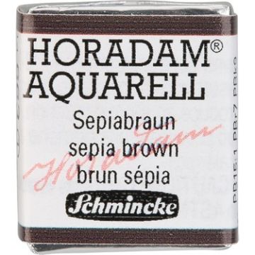 Schmincke Horadam Aquarell Artistik Sulu Boya Yarım Tablet Seri 1 663 sepia brown