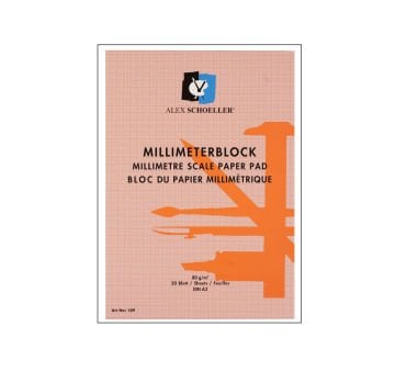 Alex Schoeller Milimetrik Blok Aydınger A3 Kırmızı 20 syf 80 gr