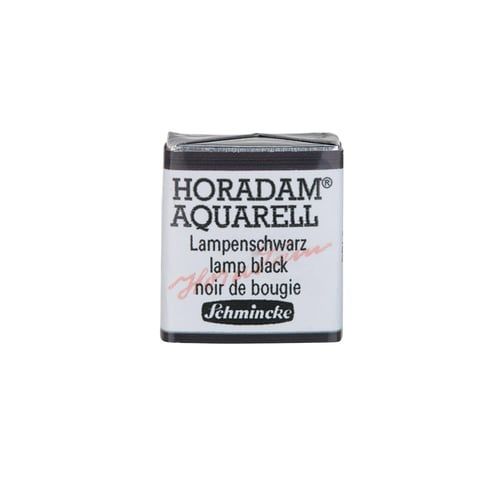Schmincke Horadam Aquarell Artistik Sulu Boya Yarım Tablet Seri 1 781 lamp black