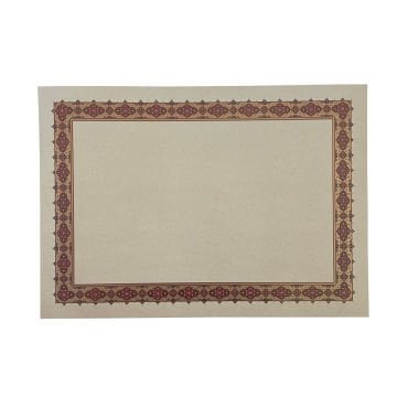 Tezhipli İçi Boş -35 Mohamad Badawi Alktifani A3 Tıpkı Basım (DİLİMLİ DESENLİ- BORDO - GOLD)