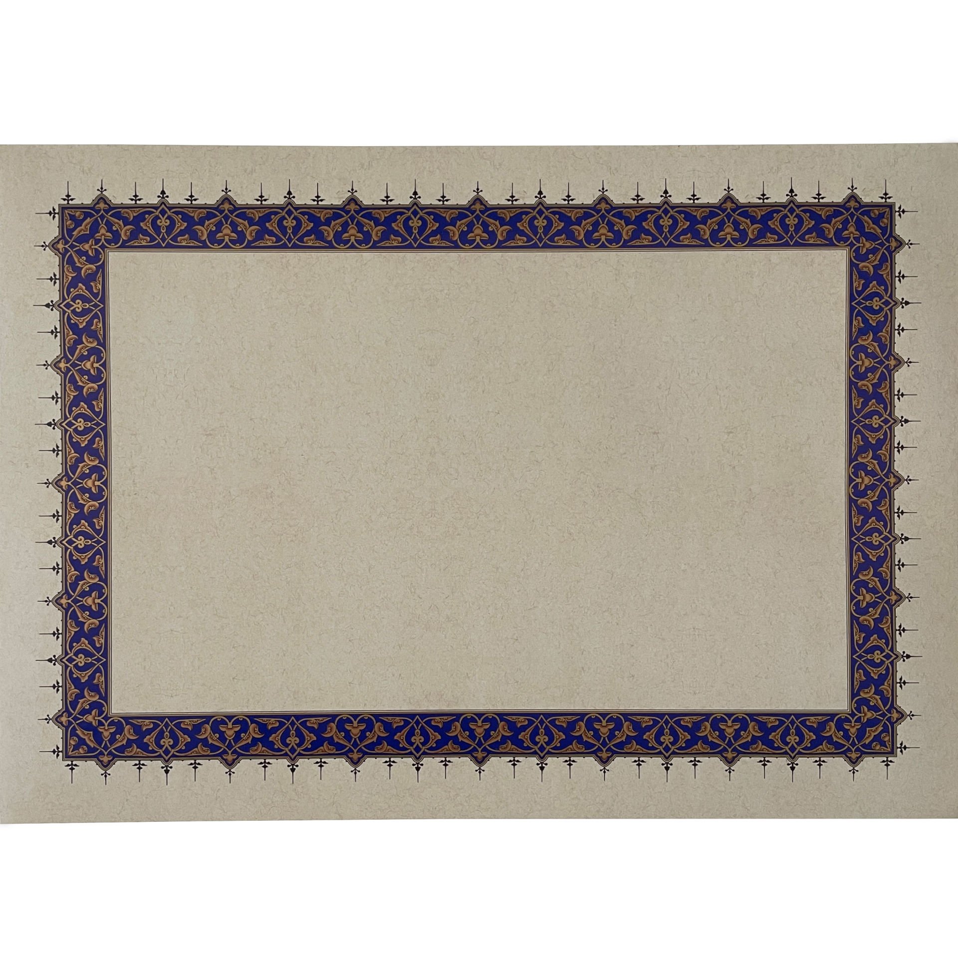 Tezhipli İçi Boş -38 Mohamad Badawi Alktifani A4 Tıpkı Basım (RUMİ DESENLİ - ULTRAMARİN-GOLD)
