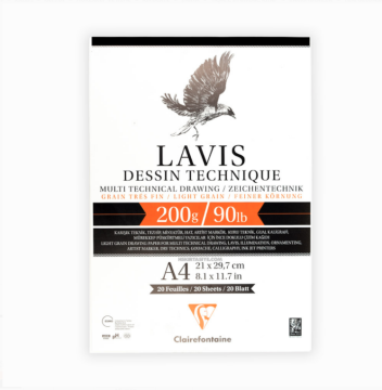 Clairefontaine Lavis Dessin Technique Çizim Defteri 200 gr A4