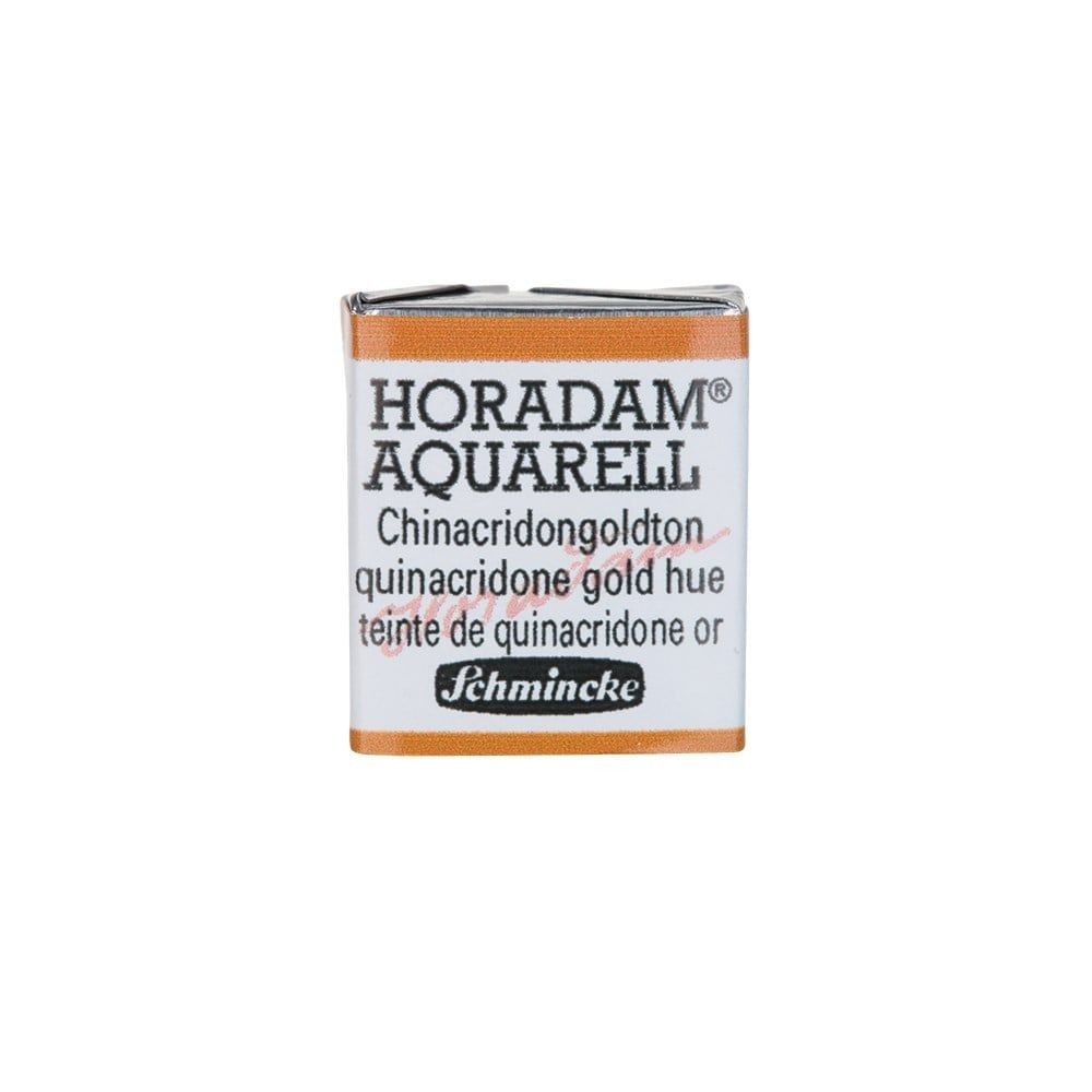Schmincke Horadam Aquarell Artistik Sulu Boya Yarım Tablet Seri 2 217 quinacridone gold hue