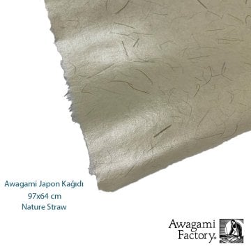 Awagami Aharlı Japon Kağıdı 48 gr/m2 97x64 cm Nature Straw