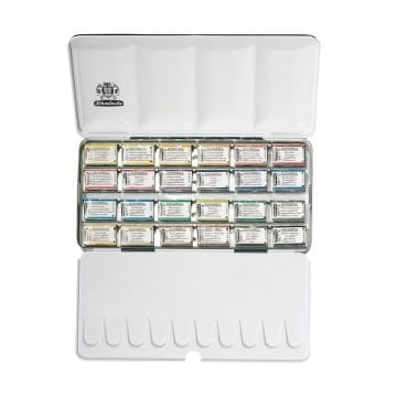 Schmincke Horadam Aquarell Metal Kutulu 24'lü Tam Tablet 74324