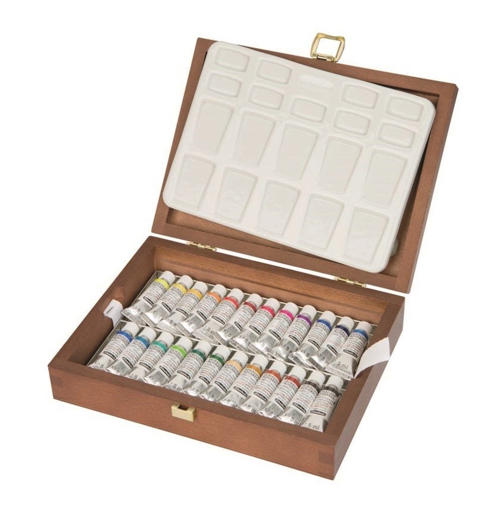Schmincke Horadam Aquarell ahşap kutu 24'li x 5 ml 74224