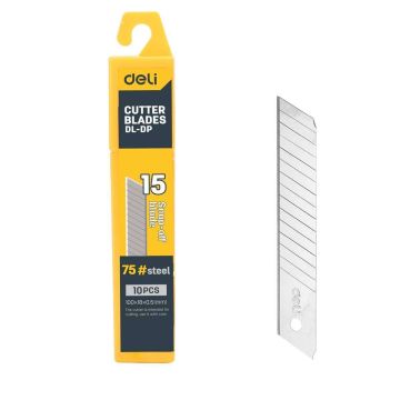 Deli Geniş Maket Bıçağı Yedeği 18 mm 10'lu DL-DP