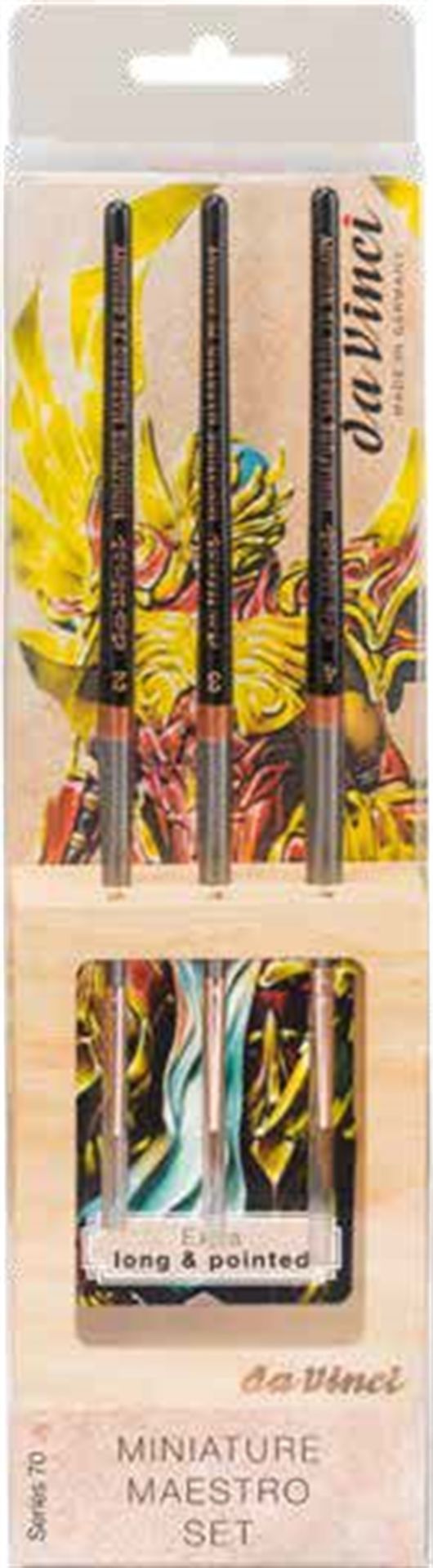 Da Vinci Seri 70 Kızıl Samur Kılı Yuvarlak Tezhip ve Sulu Boya Fırçası Seti Miniature Maestro
