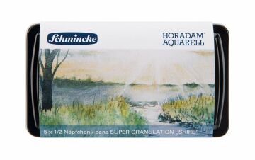 Schmincke Horadam Super Granulation Sulu Boya Shire Set Metal Kutu 5 x 1/2 Tablet 74606