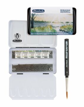 Schmincke Horadam Super Granulation Sulu Boya Shire Set Metal Kutu 5 x 1/2 Tablet 74606